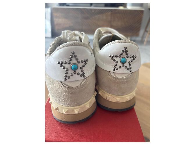 Red Valentino Sneakers Valentino con Turchese Bianco - vista 3