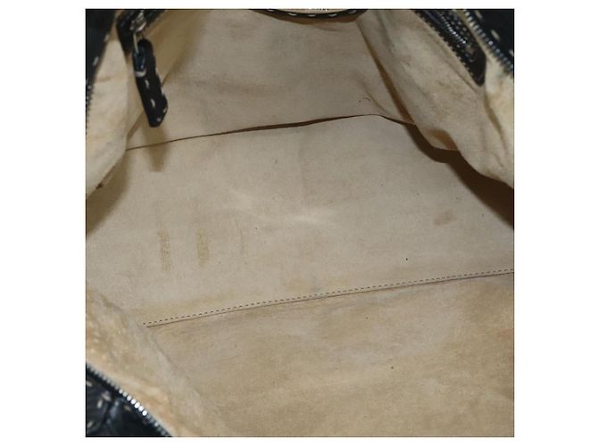 Borsa a mano Fendi Selleria in pelle stampata Nero - vista 5