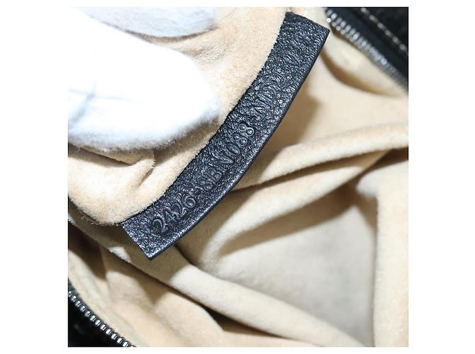 Borsa a mano Fendi Selleria in pelle stampata Nero - vista 7