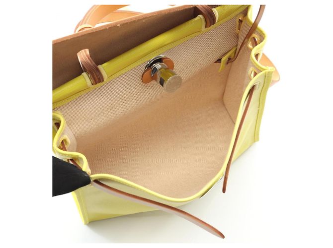Borsa a mano Hermès Airbag Zip PM Marrone D'oro Giallo - vista 3