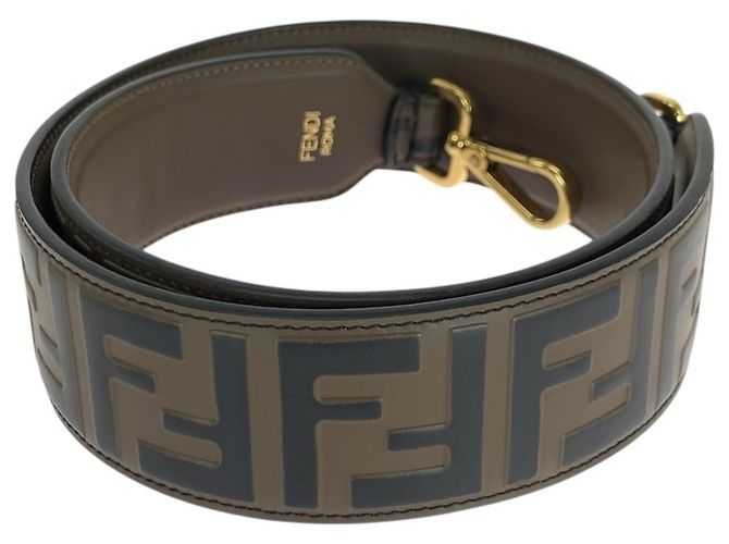 Cinghia a spalla in pelle marrone Fendi - vista 2