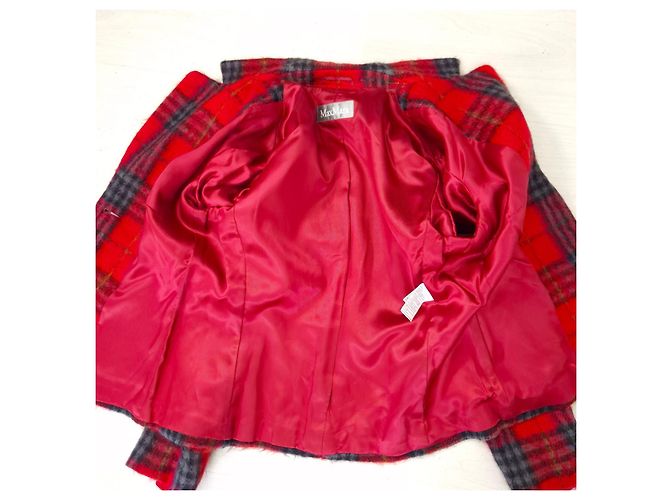 Max Mara red checkered wool jacket Multiple colors - view 10