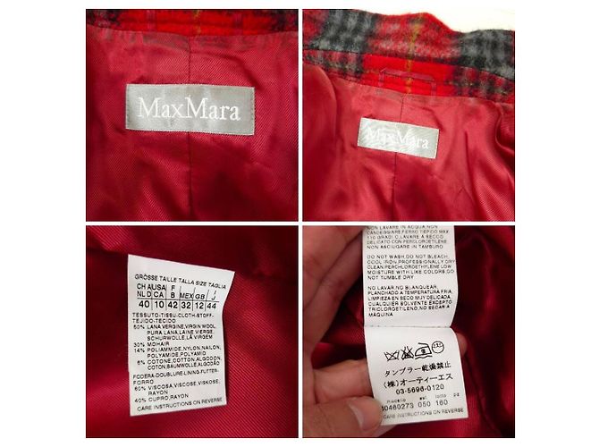 Max Mara red checkered wool jacket Multiple colors - view 11