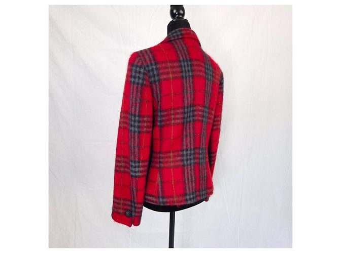 Max Mara red checkered wool jacket Multiple colors - view 2