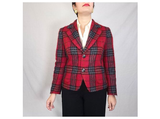 Max Mara red checkered wool jacket Multiple colors - view 4