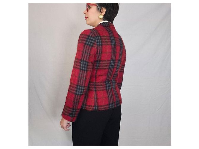 Max Mara red checkered wool jacket Multiple colors - view 5