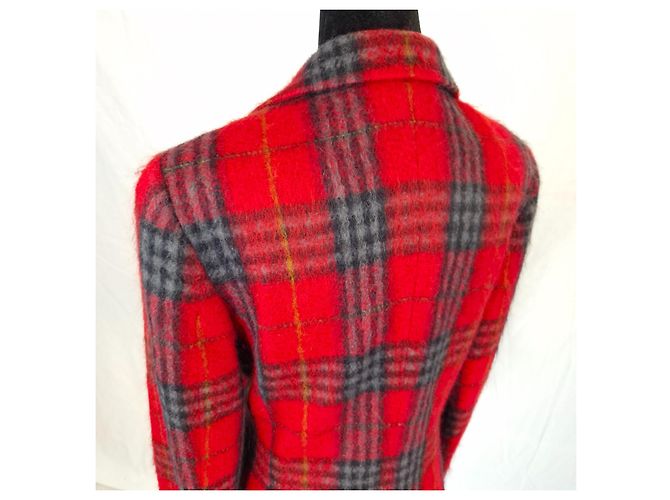 Max Mara red checkered wool jacket Multiple colors - view 7