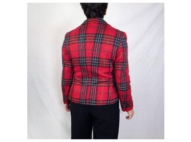 Max Mara red checkered wool jacket Multiple colors - view 9