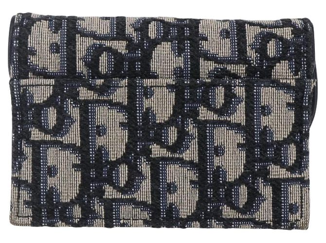 Christian Dior Saddle Card Case Oblique Canvas Navy blue - view 2