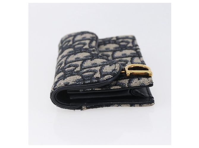 Christian Dior Saddle Card Case Oblique Canvas Navy blue - view 3