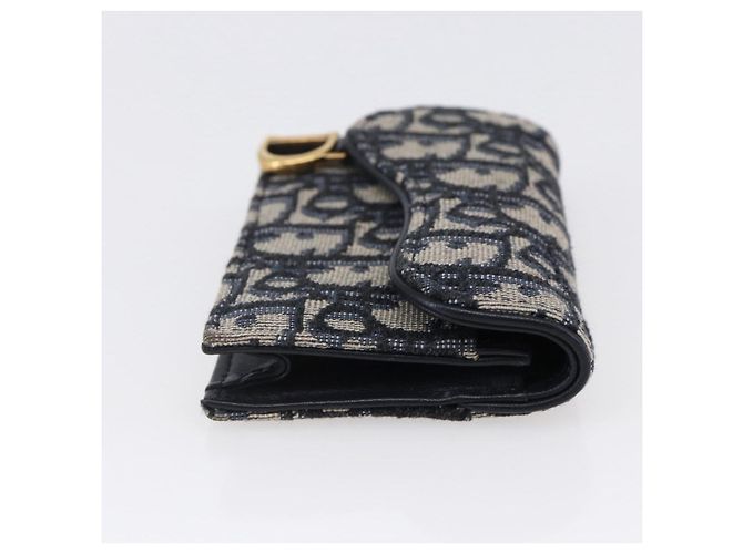 Christian Dior Saddle Card Case Oblique Canvas Navy blue - view 4