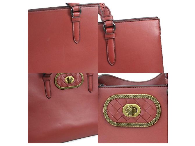 Borsa Intrecciato bordeaux Bottega Veneta Bordò - vista 4