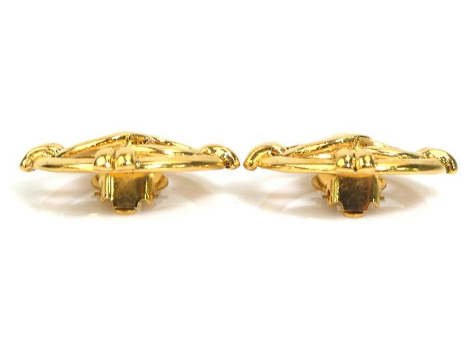 Timeless Orecchini a clip in metallo dorato Chanel Coco Mark D'oro - vista 4