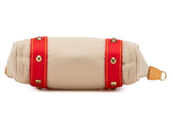 Louis Vuitton Antigua Cabas PM Handtasche Rot Beige - Ansicht 3