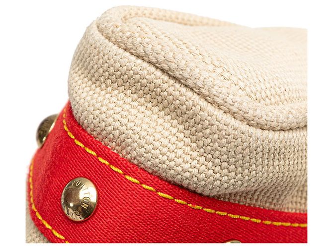 Louis Vuitton Antigua Cabas PM Handtasche Rot Beige - Ansicht 4