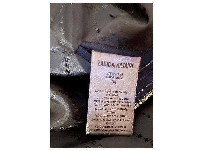 Giacca ZADIG & VOLTAIRE – Strisce chic e stile rock ✨ Blu navy - vista 6