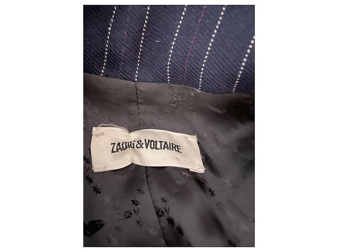 Giacca ZADIG & VOLTAIRE – Strisce chic e stile rock ✨ Blu navy - vista 7
