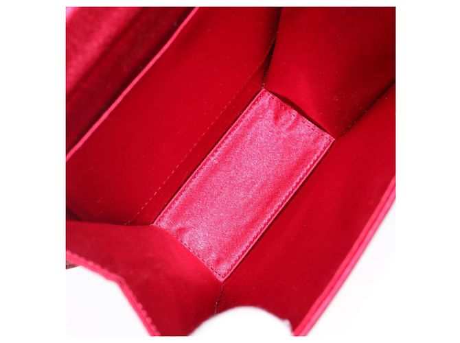 Borsa a tracolla vintage Saint Laurent in seta Rosso - vista 5