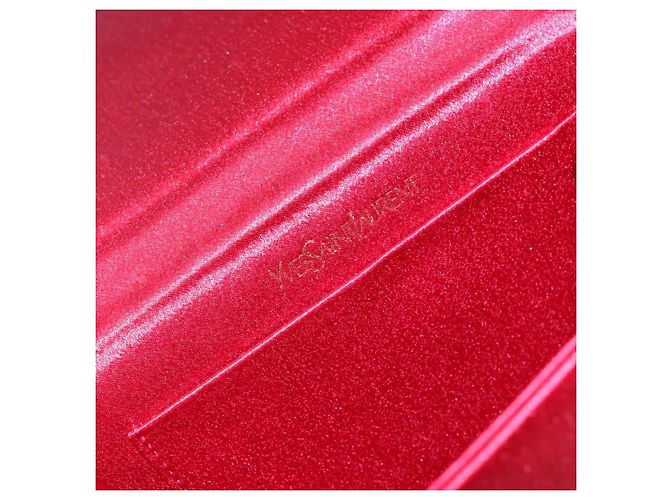 Borsa a tracolla vintage Saint Laurent in seta Rosso - vista 6
