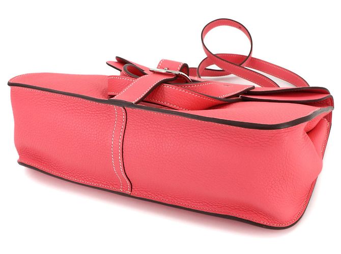 Borsa Hermès Halzan 31 in Rosa Azalea - vista 5