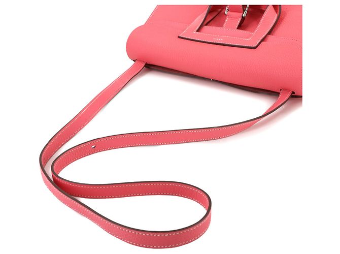 Borsa Hermès Halzan 31 in Rosa Azalea - vista 6