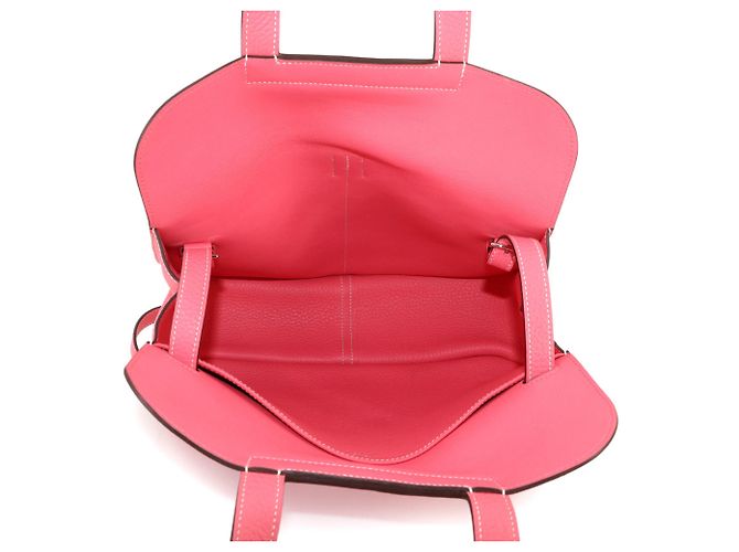 Borsa Hermès Halzan 31 in Rosa Azalea - vista 7