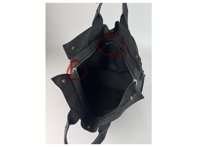 Vintage Hermès Tote Bag anthrazit schwarz Anthrazitgrau - Ansicht 2