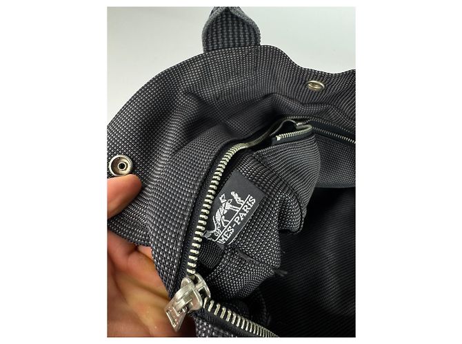 Vintage Hermès Tote Bag anthrazit schwarz Anthrazitgrau - Ansicht 3