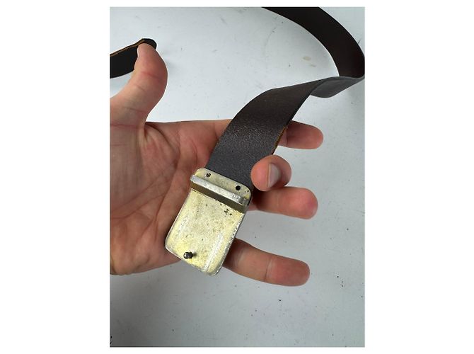 Cintura in pelle vintage Cartier marrone - vista 4