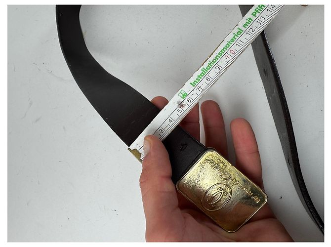 Cintura in pelle vintage Cartier marrone - vista 8