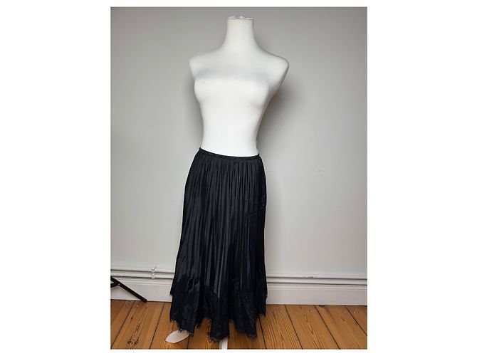 Vintage Courreges Viskose Rock Schwarz M - Ansicht 12