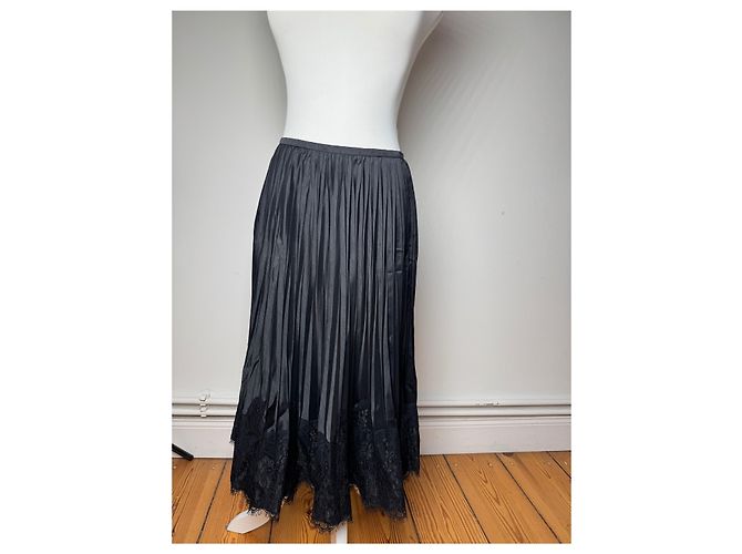 Vintage Courreges Viskose Rock Schwarz M - Ansicht 13