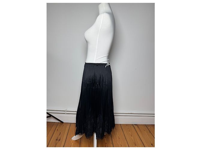 Vintage Courreges Viskose Rock Schwarz M - Ansicht 2