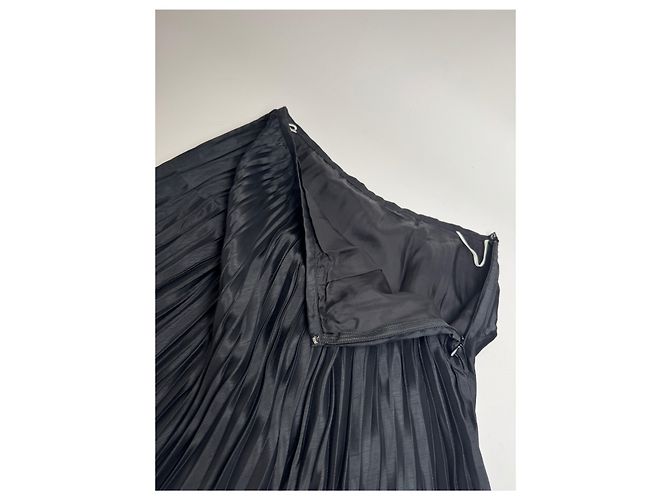 Vintage Courreges Viskose Rock Schwarz M - Ansicht 9