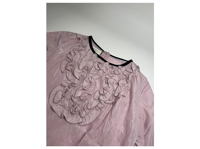 Top in seta viola vintage Marni L Porpora - vista 5