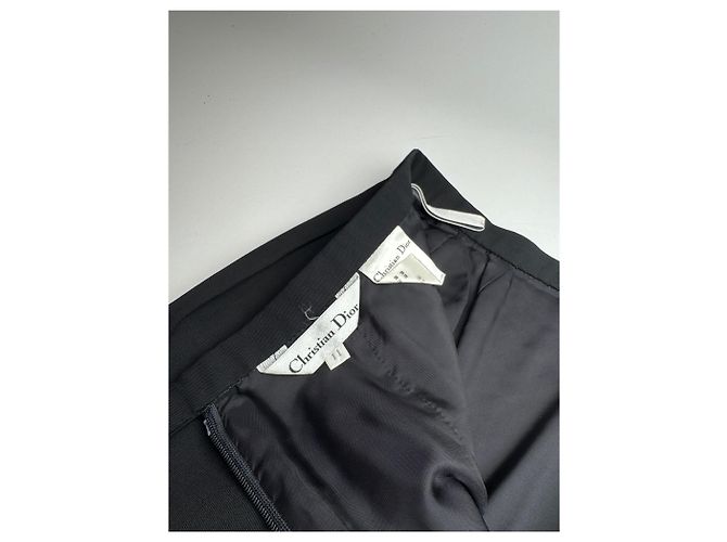 Gonna Midi Vintage Dior Nera M Nero - vista 10