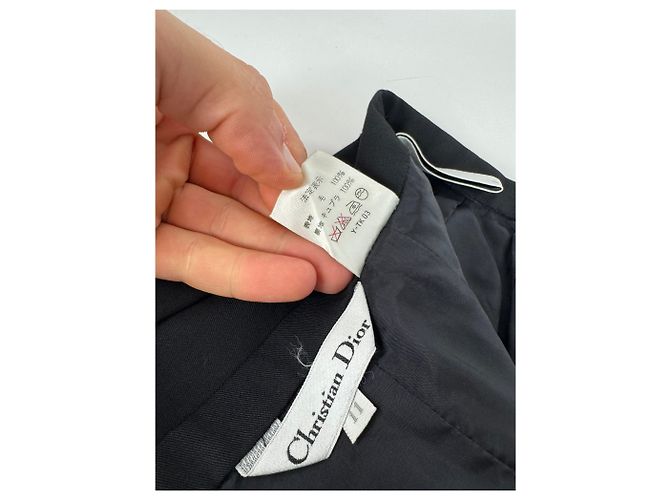 Gonna Midi Vintage Dior Nera M Nero - vista 11