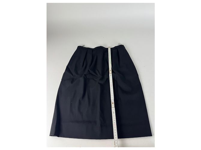 Gonna Midi Vintage Dior Nera M Nero - vista 7