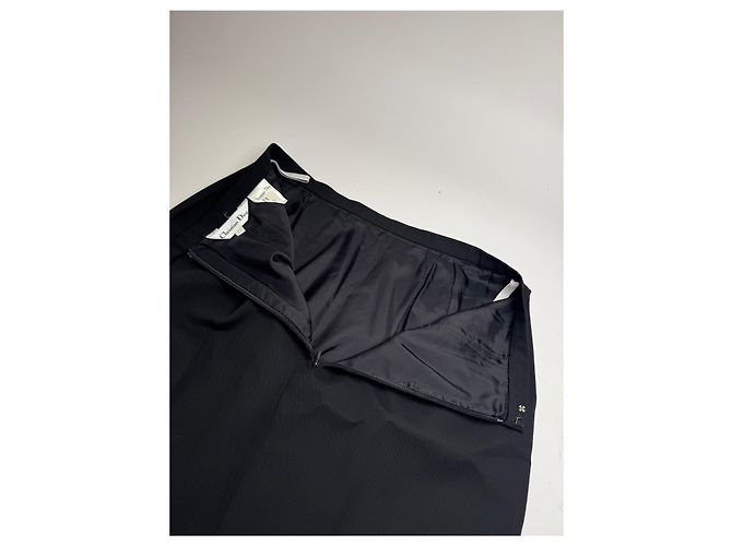 Gonna Midi Vintage Dior Nera M Nero - vista 9