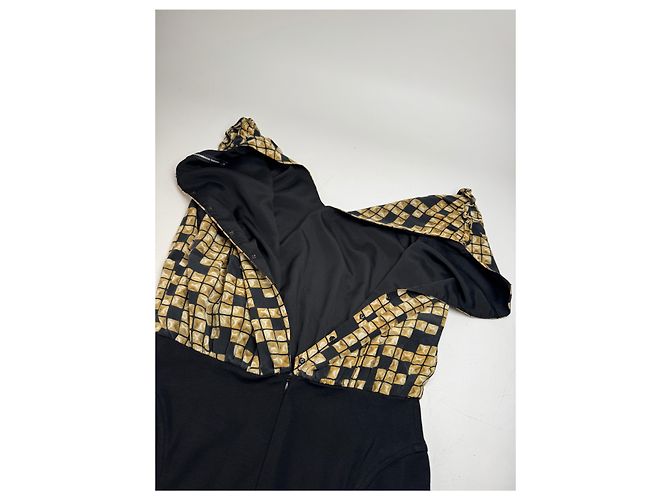 Abito midi in seta vintage Alexander Wang nero e oro L - vista 11