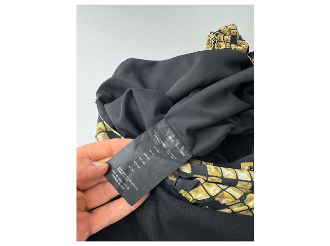 Abito midi in seta vintage Alexander Wang nero e oro L - vista 13