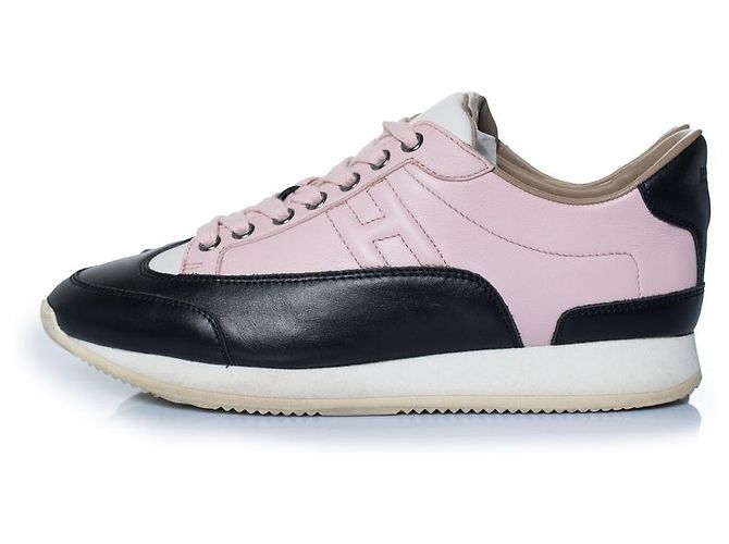 Sneakers Goal in nero e rosa di Hermès - vista 2