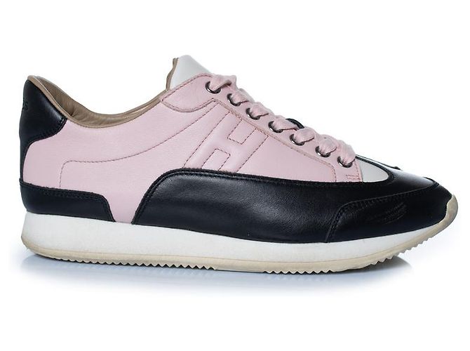 Sneakers Goal in nero e rosa di Hermès - vista 4
