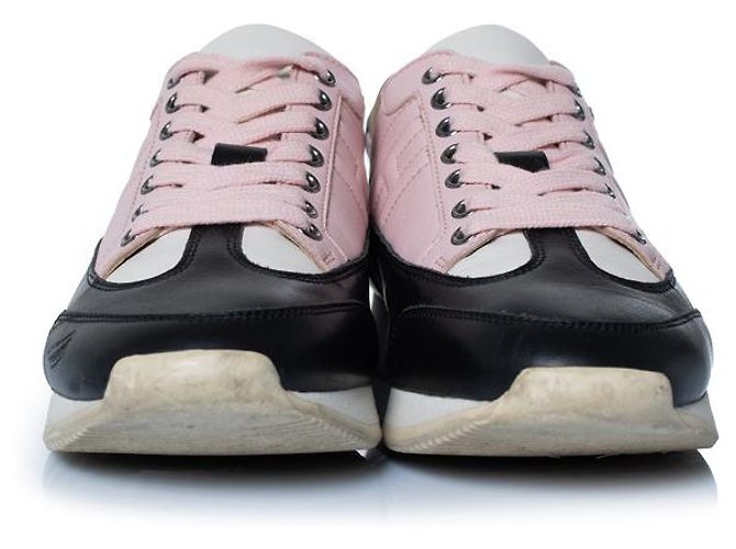 Sneakers Goal in nero e rosa di Hermès - vista 5