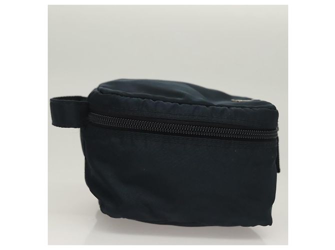 Necessaire Prada Zip Around in Tessuto Medium Blu navy - vista 4