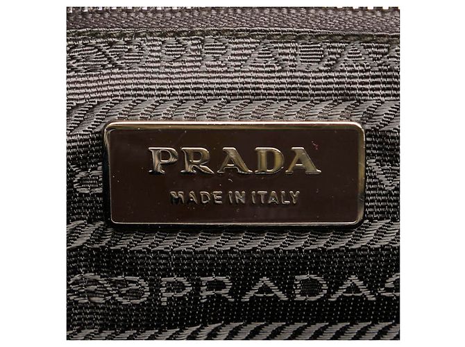 Borsa Prada con placca logo triangolare in khaki e marrone Cachi - vista 12