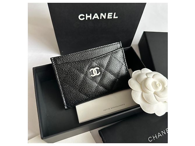 Trendy CC Tarjetero clásico de Chanel Negro Hardware de plata - vista 10