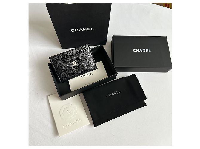 Trendy CC Tarjetero clásico de Chanel Negro Hardware de plata - vista 11
