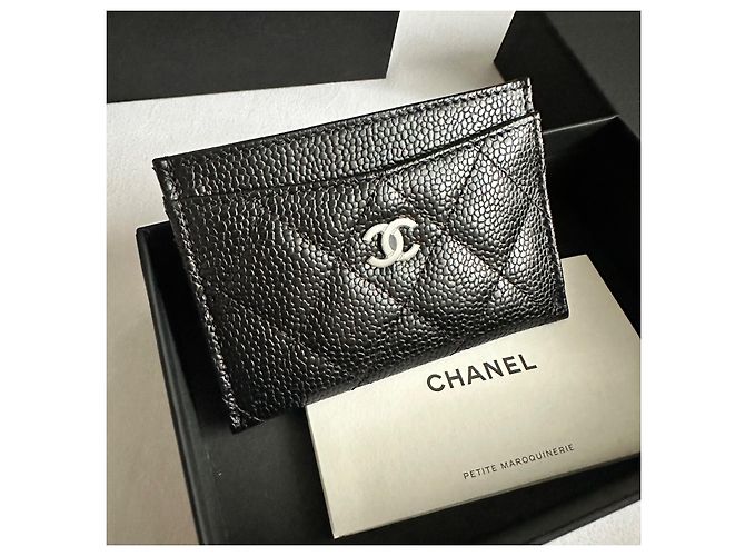 Trendy CC Tarjetero clásico de Chanel Negro Hardware de plata - vista 2