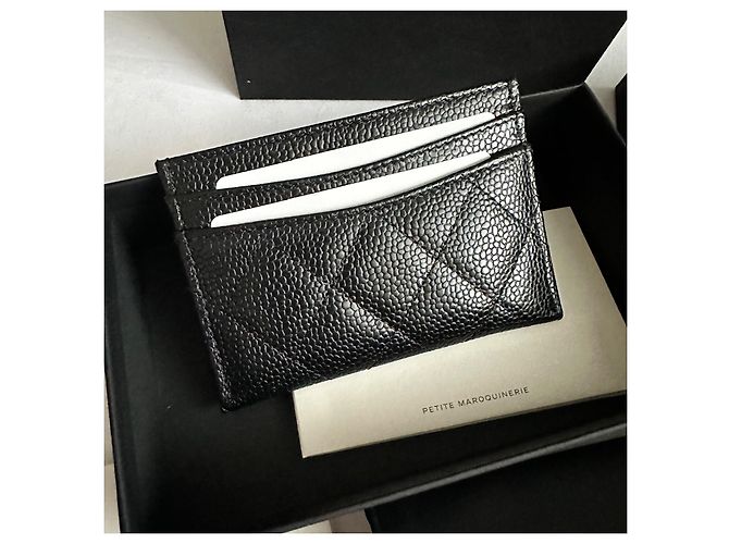 Trendy CC Tarjetero clásico de Chanel Negro Hardware de plata - vista 3